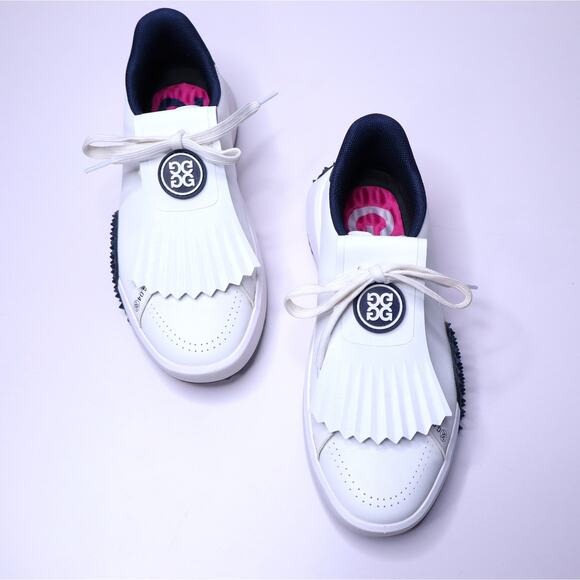 G/FORE G.112 Kiltie Golf Shoe Snow Twilight Leather Low Top Sneakers Women's 7.5